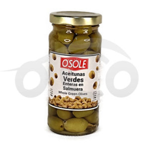 ACEITUNAS VERDES OSOLE ENTERAS (240 Gr x 12)