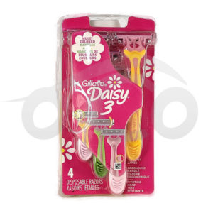 AFEITADORA DESECHABLE GILLETTE DAISY 3 (DAMA) (PAQUETE 4 UNIDADES)