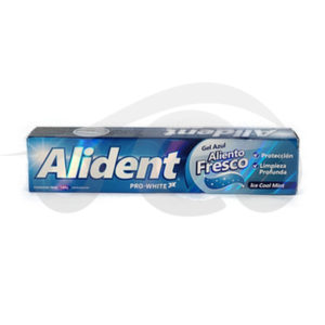 CREMA DENTAL ALIDENT (GEL AZUL ALIENTO FRESCO / ICE COOL MINT) (100 Gr x 12)