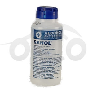 ALCOHOL ANTISEPTICO SANOL (70% CONCENTRADO) (120 Ml x 72)