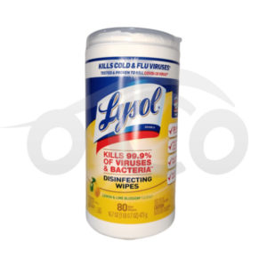 DESINFECTANTE LYSOL EN TOALLAS LEMON & LIME BLOSSOM SCENT (MULTIUSO) (80 TOALLAS)