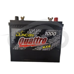 BATERIA DUNCAN 1100 AMP GRUPO 24Q QUATTRO (CICLO PROFUNDO) / POSITIVO IZQUIERDO (15 MESES DE GARANTIA) (261mmx173mmx227mm)