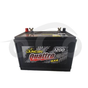 BATERIA DUNCAN 1200 AMP GRUPO 27Q QUATTRO (CICLO PROFUNDO) / POSITIVO IZQUIERDO (15 MESES DE GARANTIA) (307mmx172mmx228mm)
