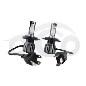 BOMBILLO (JUEGO 2 PIEZA) 12V FARO LED H4 / 9003 / P-43 23W 12000 LUMENES ALTOS 6000K COLOR CALIDO