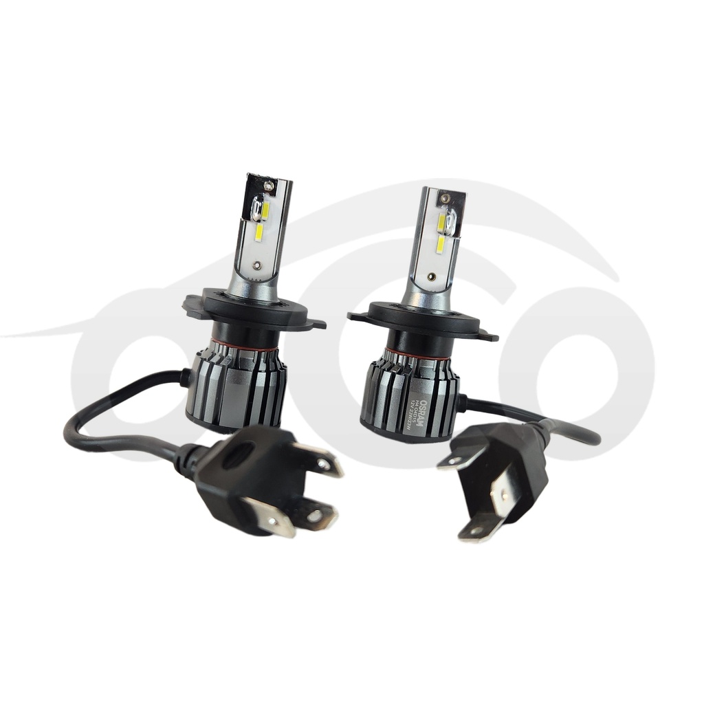 BOMBILLO (JUEGO 2 PIEZA) 12V FARO LED H4 / 9003 / P-43 23W 12000 LUMENES ALTOS 6000K COLOR CALIDO